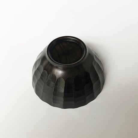 紀州漆器 汁椀  鉢型 段々彫 黒〈新品〉
