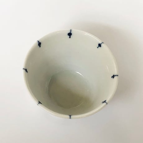九谷焼 九谷青窯 蕎麦猪口 水玉繋ぎ〈新品〉
