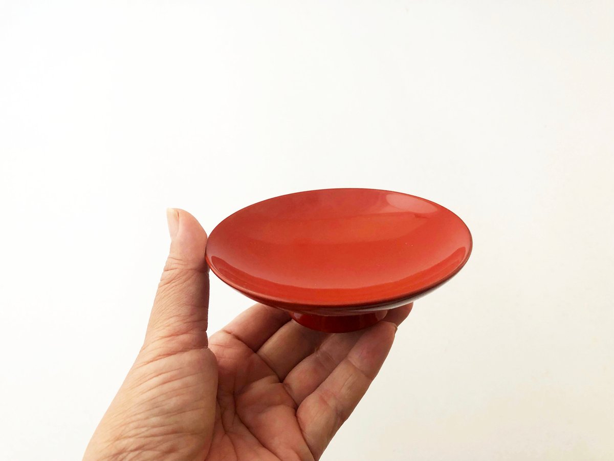 【輪島塗　小判型銘々皿×5客】布着本堅地　溜塗　長期保管品 輪島塗 老舗 五島屋謹製 銘々皿×5客】布着本堅地 沈金 春秋 未