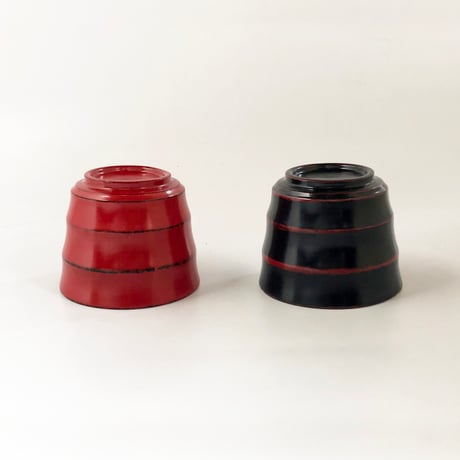 紀州漆器 そばちょこ ろくろ目〈新品〉