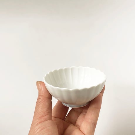 有田焼 其泉 白磁 菊割 丸千代口〈新品〉