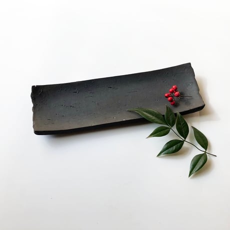 長皿 墨色裏水玉〈新品〉