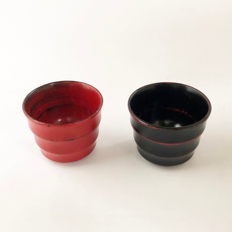紀州漆器 そばちょこ ろくろ目〈新品〉