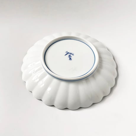 有田焼 其泉 白磁 菊割 銘々皿〈新品〉