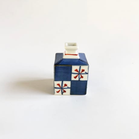 砥部焼 梅山窯 ミニ輪立て（小）市松〈新品〉