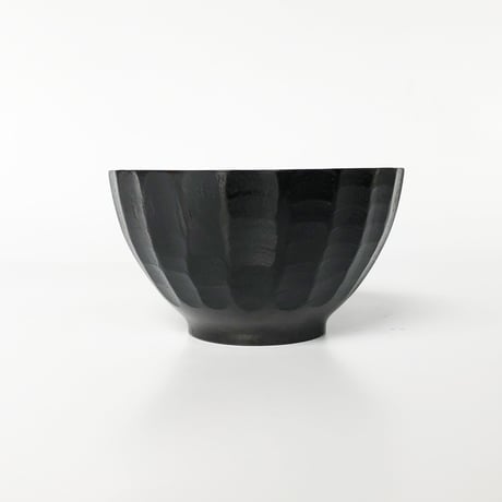 紀州漆器 汁椀  鉢型 段々彫 黒〈新品〉