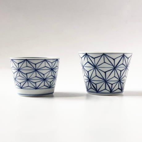 有田焼 青花 麻の葉そば猪口〈新品〉