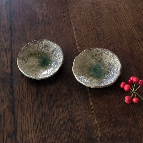 伊賀焼 忠央窯 秋野宏和 足つき小皿 〈新品〉