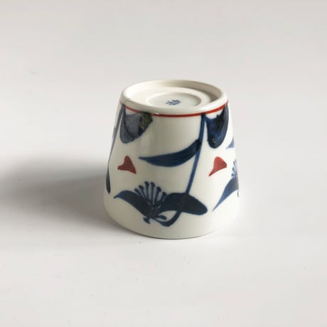 砥部焼 梅山窯 そば猪口 （小）露草〈新品〉
