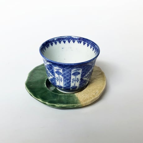 河村岳志 陶茶托 ツートンカラー〈新品〉