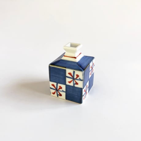 砥部焼 梅山窯 ミニ輪立て（小）市松〈新品〉