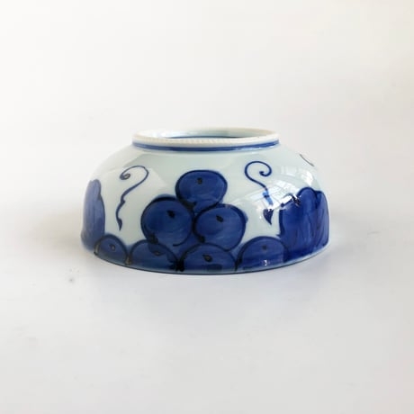 有田焼 其泉 染付 手描きぶどう文 多用鉢〈新品〉