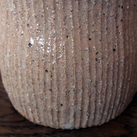 伊賀焼 長谷園 灰釉千筋 茶 マグカップ〈新品〉