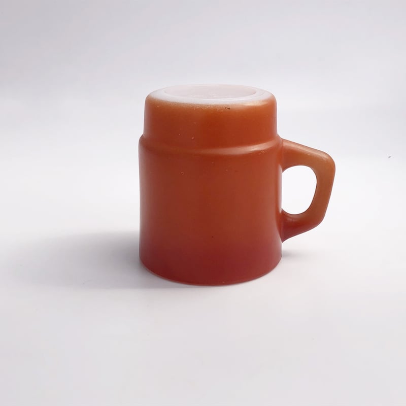 ファイヤーキング ミルクガラスマグ 赤×橙グラデーション〈古物〉 | 器 