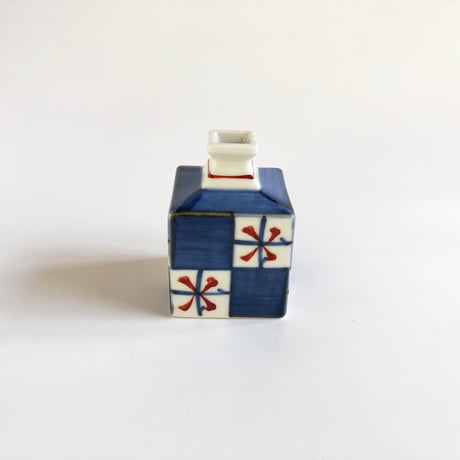 砥部焼 梅山窯 ミニ輪立て（小）市松〈新品〉