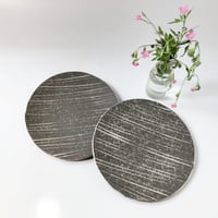 丹波焼 丹泉窯 線分6.5寸丸皿〈新品〉