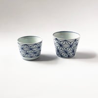 有田焼 青花 麻の葉そば猪口〈新品〉