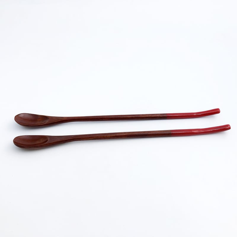 マドラースプーン 端赤 2本セット〈新品〉 | 器屋 HAKOBE マドラースプーン 端赤 2本セット〈新品〉 | 器屋 HAKOBE