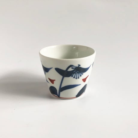 砥部焼 梅山窯 そば猪口 （小）露草〈新品〉