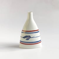 砥部焼 梅山窯 ワインボトル（大） 赤線三つ葉 蓋なし〈新品〉