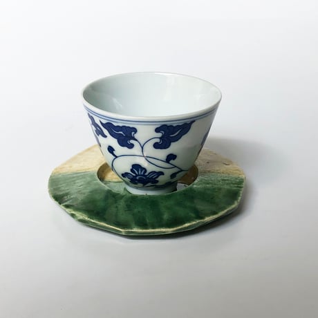河村岳志 陶茶托 ツートンカラー〈新品〉