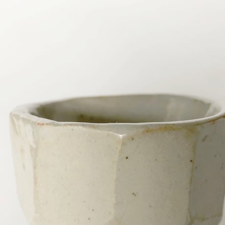 河村岳志 足つきお猪口 淡灰〈新品〉