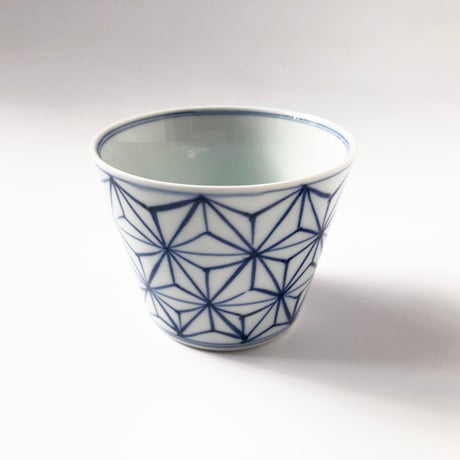有田焼 青花 麻の葉そば猪口〈新品〉