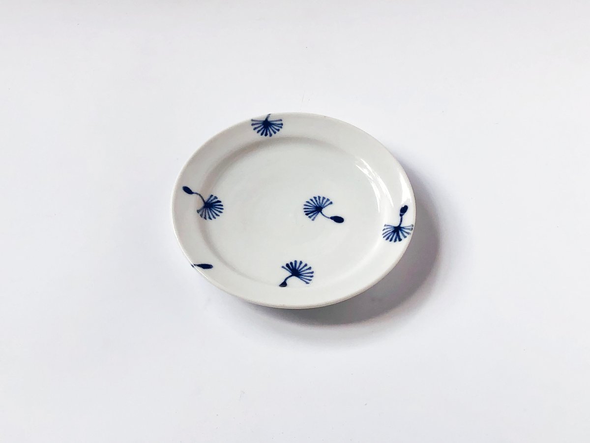 九谷焼 九谷青窯 綿毛散し 3.5寸皿〈新品〉 | 器屋 HAKOBE