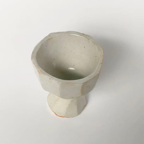 河村岳志 足つきお猪口 淡灰〈新品〉