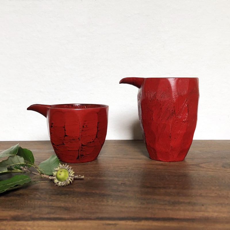 紀州漆器 根来塗 片口（大・小）セット〈新品〉 | 器屋 HAKOBE