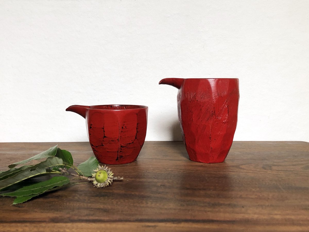 漆器　根来塗り　入り子(4点入)　3個セット 漆器 根来塗り 入り子(4点入) 3個セット