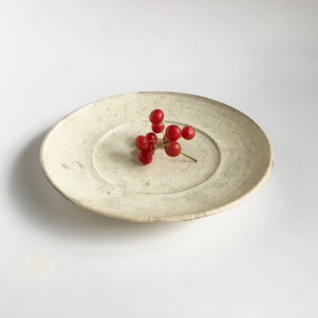 鈴木史恵 リム皿 白〈新品〉