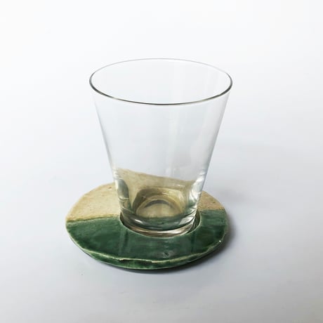 河村岳志 陶茶托 ツートンカラー〈新品〉