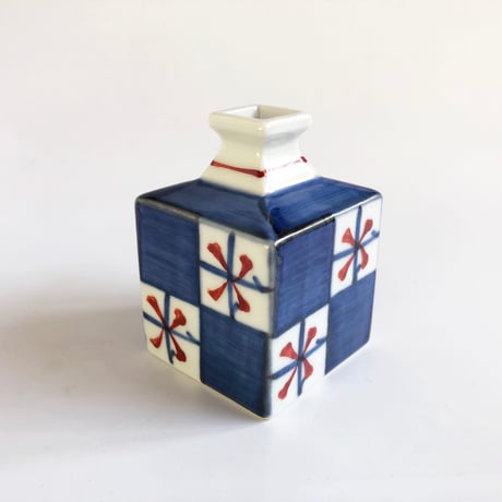 砥部焼 梅山窯 ミニ輪立て（小）市松〈新品〉