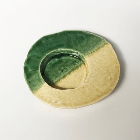 河村岳志 陶茶托 ツートンカラー〈新品〉