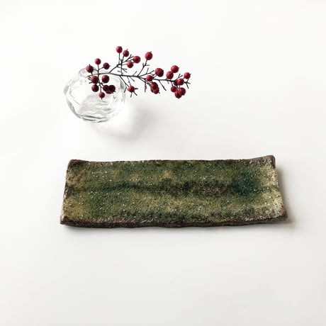 長皿 施釉貫入〈新品〉