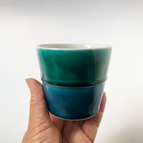 九谷焼 マルヨネ 陶芸窯 和陶房 カップ 色釉〈新品〉
