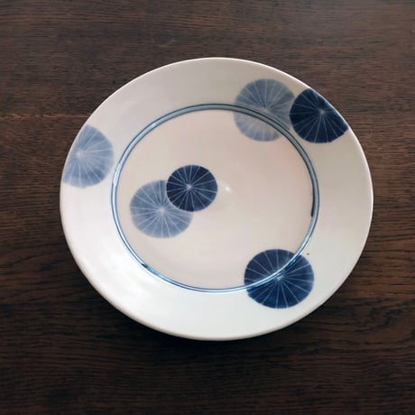 九谷焼 九谷青窯 菊紋8寸皿〈新品〉