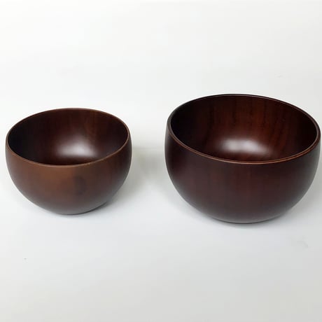 紀州漆器 丸型ボール鉢 こげ茶〈新品〉