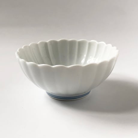 有田焼 其泉 白磁 菊割 丸千代口〈新品〉