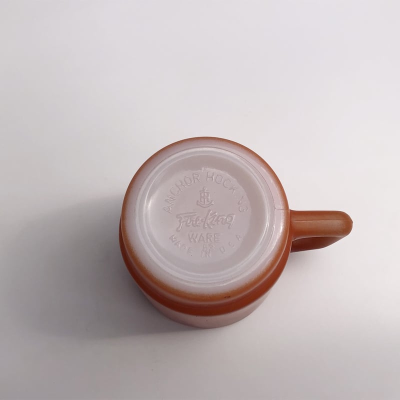 ファイヤーキング ミルクガラスマグ 赤×橙グラデーション〈古物〉 | 器