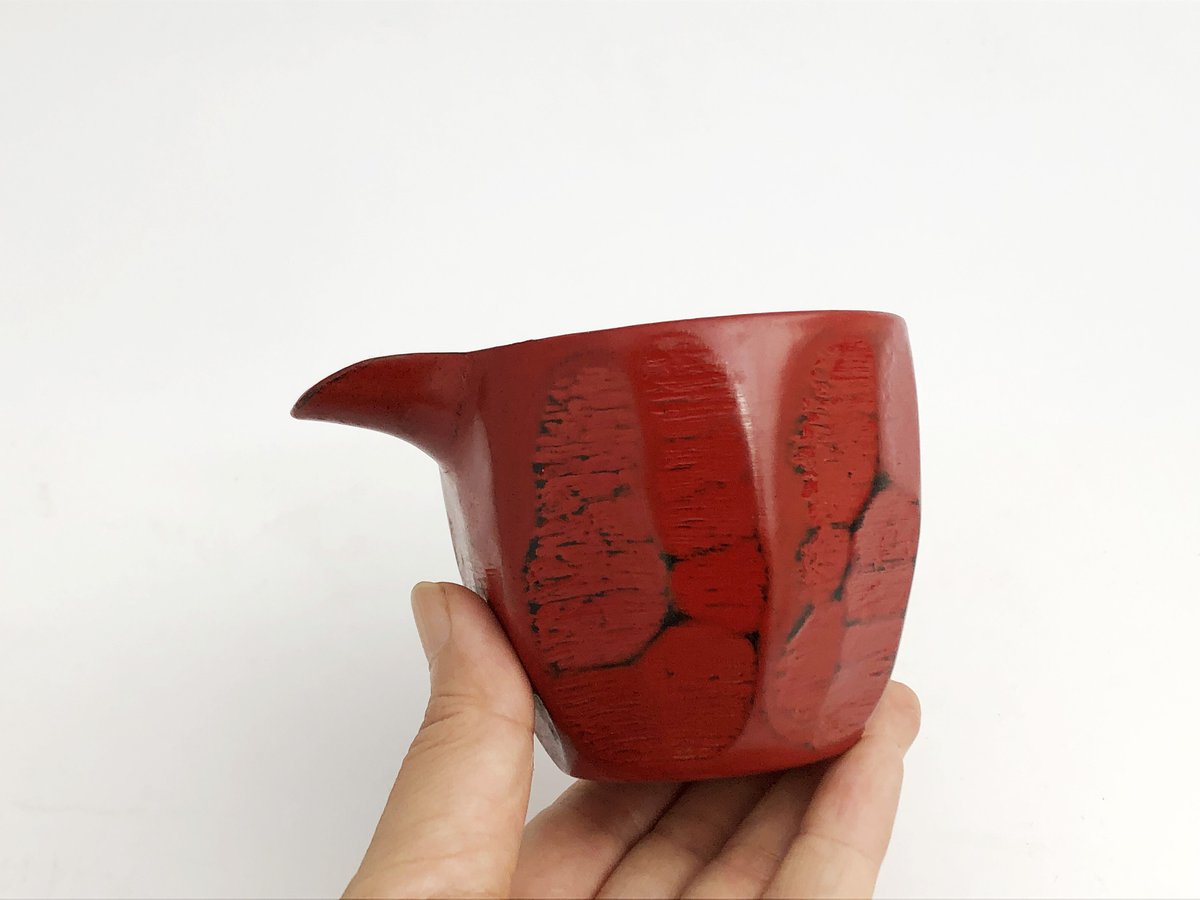 根来　漆　片口　江戸 根来 漆 片口 江戸初期 根来【漆器】 江戸初期 豆子 - 西洋