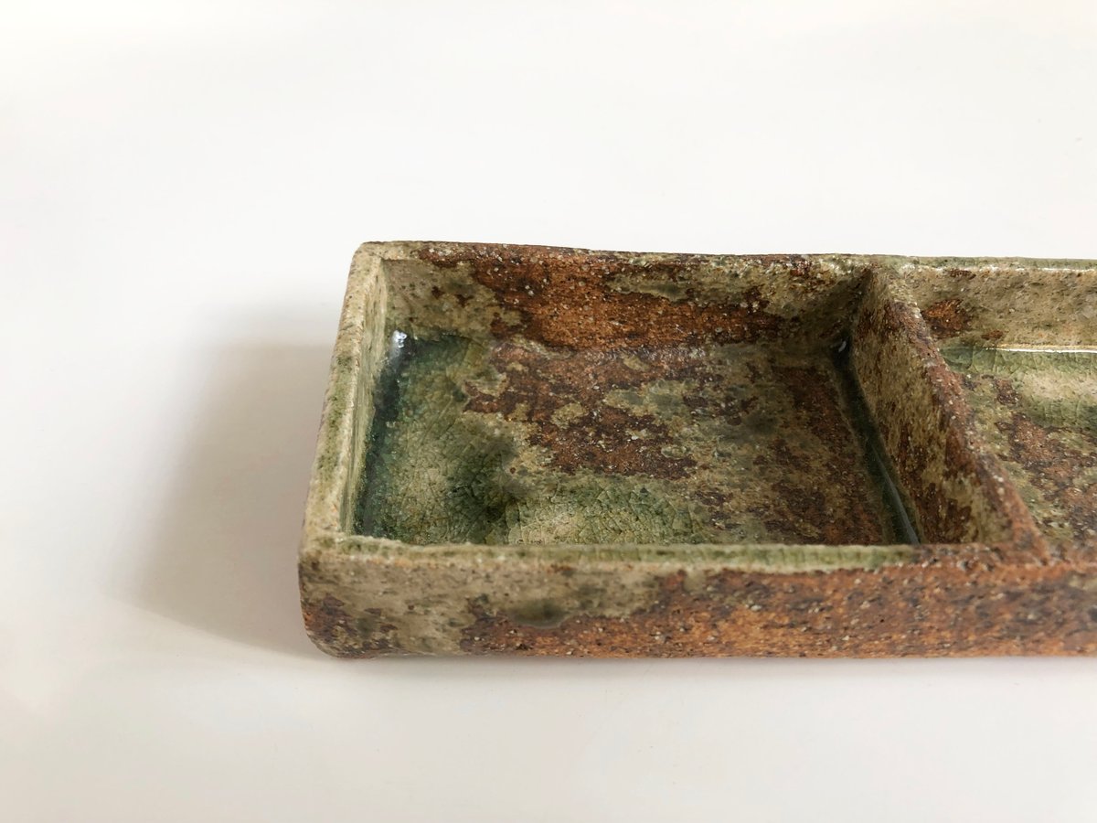 伊賀焼 忠央窯 秋野宏和 長角仕切皿 〈新品〉 | 器屋 HAKOBE