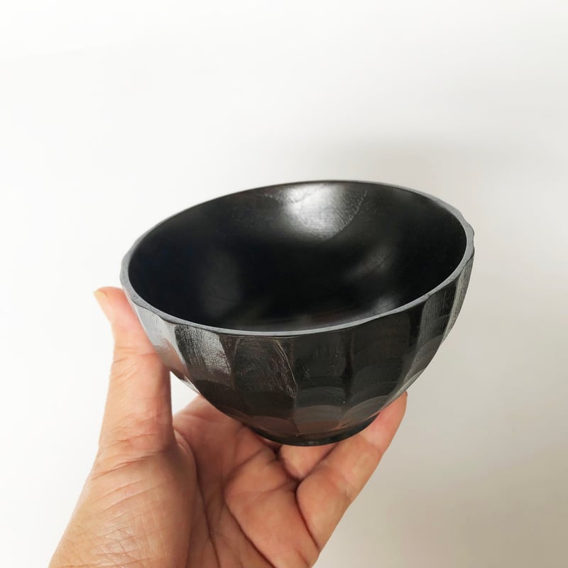 紀州漆器 汁椀 鉢型 段々彫 黒〈新品〉 | 器屋 HAKOBE