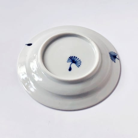 九谷焼 九谷青窯 綿毛散し 3.5寸皿〈新品〉