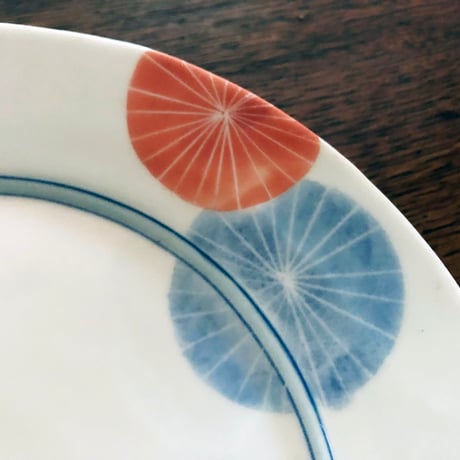 九谷焼 九谷青窯 菊紋8寸皿〈新品〉
