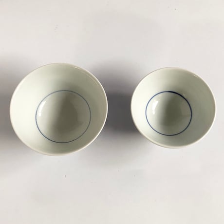 砥部焼 梅山窯 飯碗 くらわんか 呉須巻〈新品〉