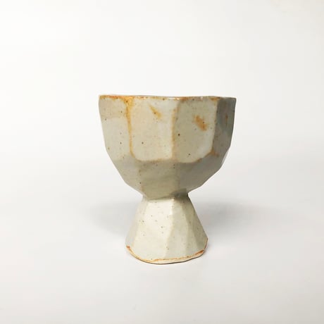 河村岳志 足つきお猪口 淡灰〈新品〉