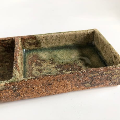 伊賀焼 忠央窯 秋野宏和 長角仕切皿 〈新品〉
