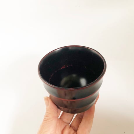 紀州漆器 そばちょこ ろくろ目〈新品〉